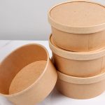 900ML Kraft Paper Round Salad Bowl