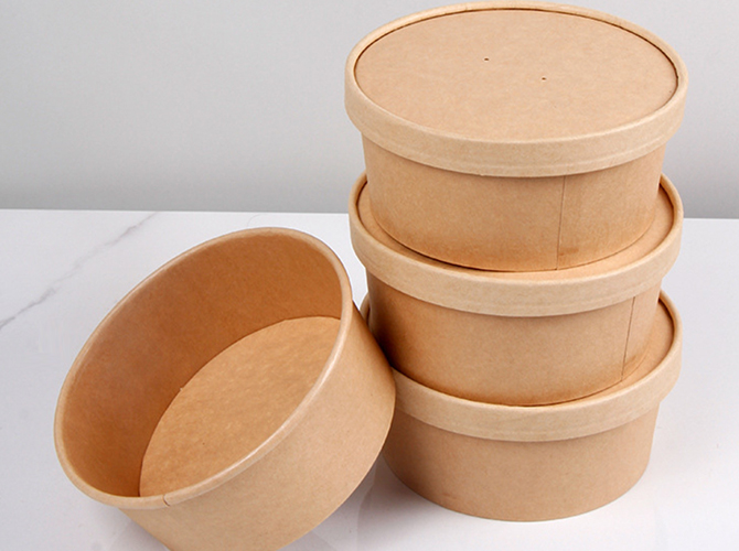 900ML Kraft Paper Round Salad Bowl